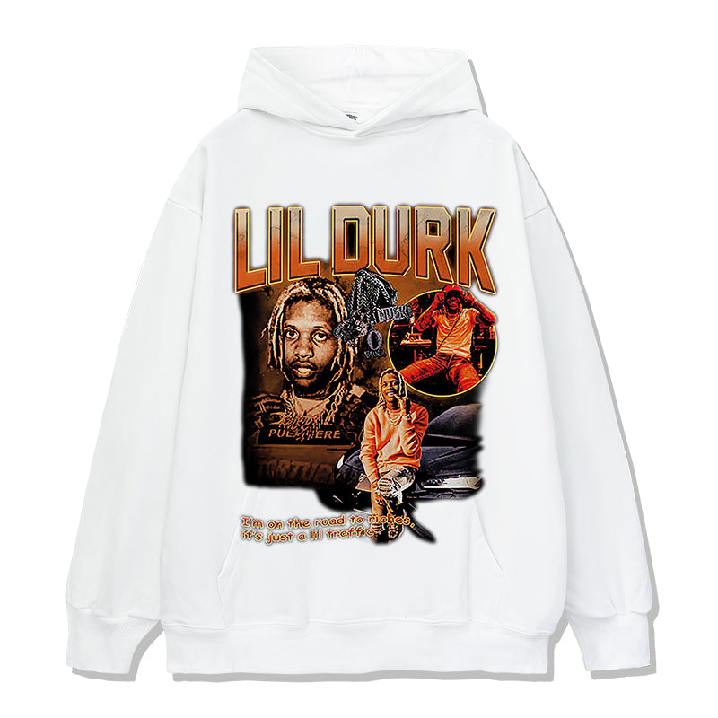 I Am on the Road to Riches,its Just a Lil Traffic by Lil Durk Hoodie - view 3