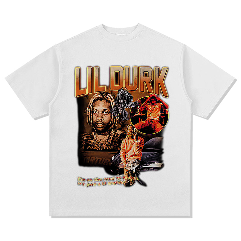 I Am on the Road to Riches,its Just a Lil Traffic by Lil Durk TEE - view 4
