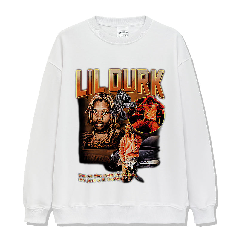 I Am on the Road to Riches,its Just a Lil Traffic by Lil Durk Sweatshirt - view 3