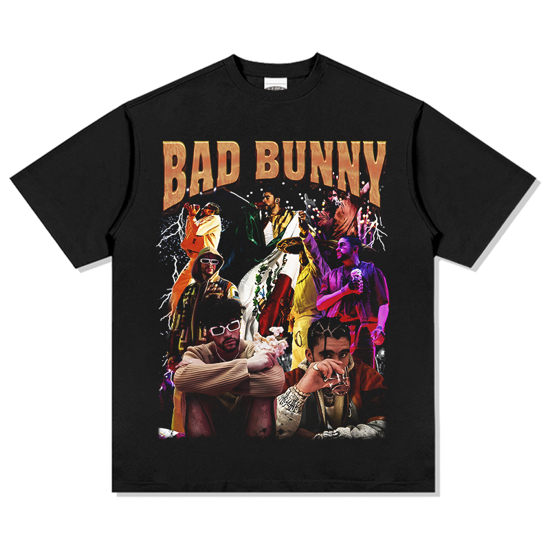 Bad Bunny Tee tribute tee in heavyweight cotton