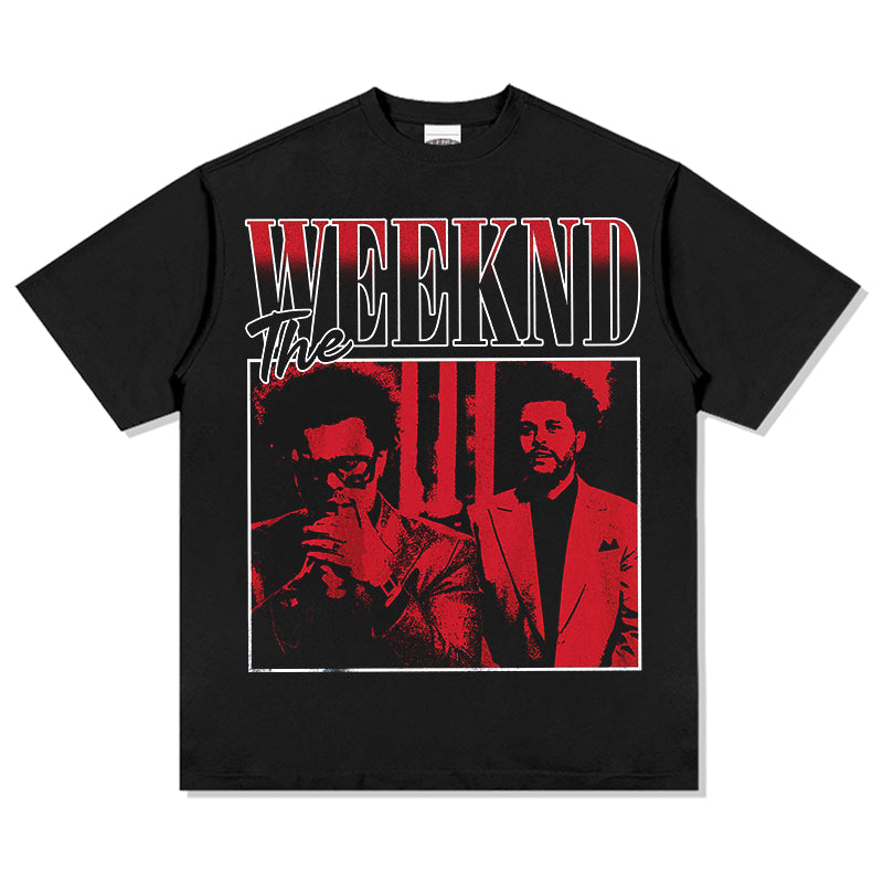 The Weeknd Tee tribute tee in heavyweight cotton