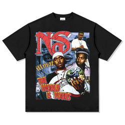 The World Is Yours By Nas Tee tribute tee in heavyweight cotton