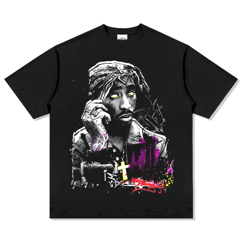 Tupac Shakur Signature Tee in heavyweight 240gsm cotton