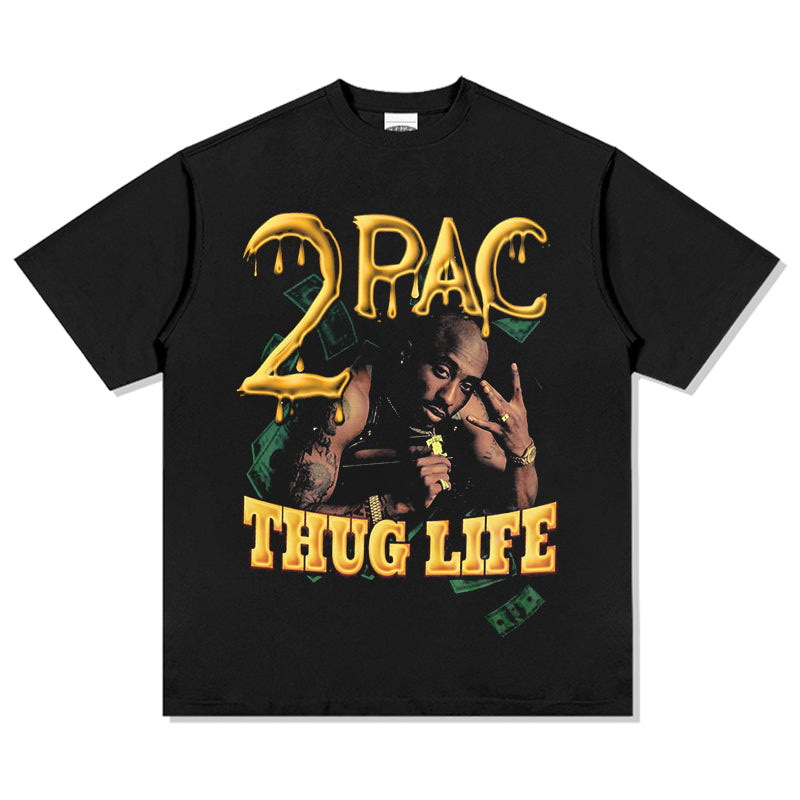 Thug Life By Tupac Shakur Tee in heavyweight 240gsm cotton