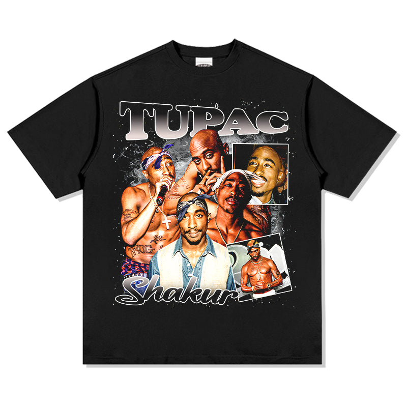 Tupac Shakur Tee tribute tee in heavyweight cotton