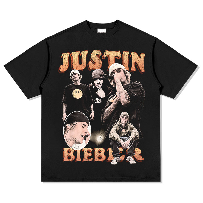 Justin Bieber Tee tribute tee in heavyweight cotton
