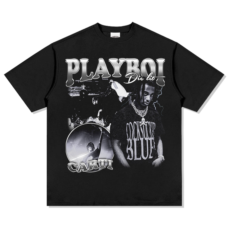 Playboi Carti Tee tribute tee in heavyweight cotton