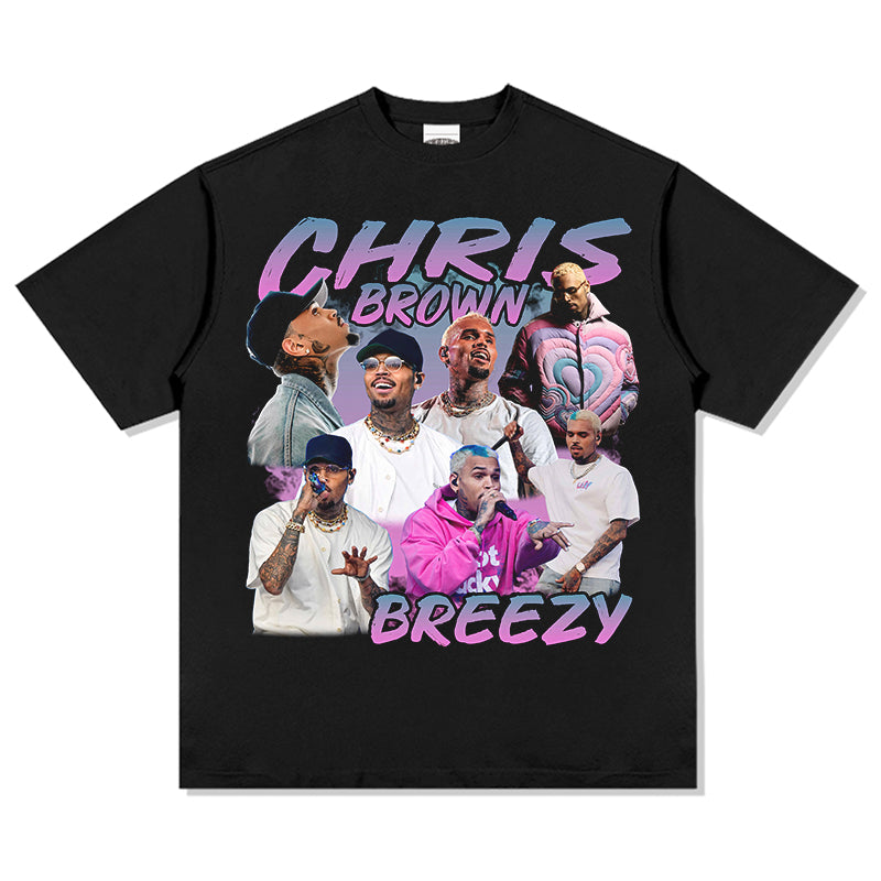 Breezy By Chris Brown Tee tribute tee in heavyweight cotton