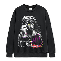 Tupac Shakur Signature Sweatshirt in heavyweight 240gsm cotton