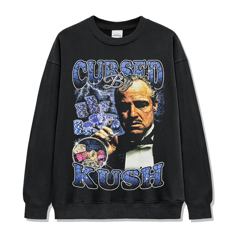 Cursed By Kush Sweatshirt tribute tee in heavyweight cotton