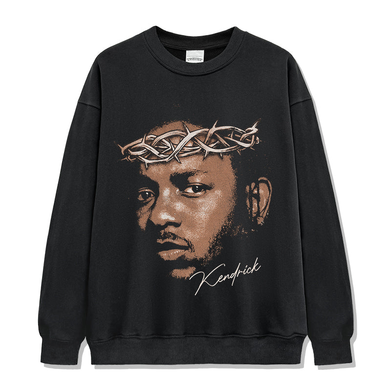 Kendrick Lamar Sweatshirt tribute tee in heavyweight cotton