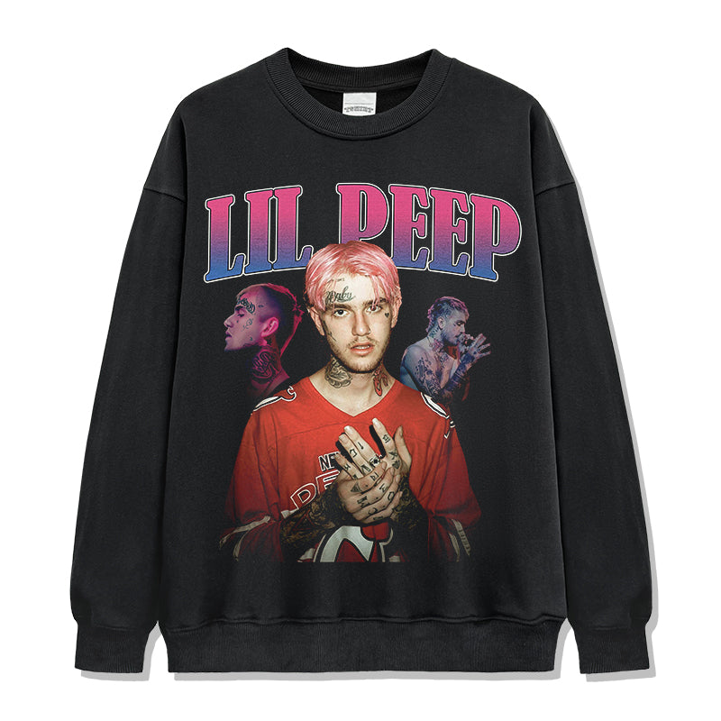 Lil Peep Sweatshirt tribute tee in heavyweight cotton