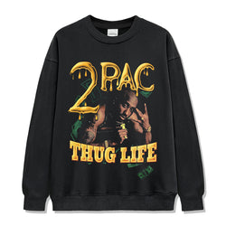 Thug Life By Tupac Shakur Sweatshirt tribute tee in heavyweight cotton