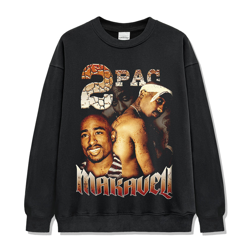 Tupac Shakur Sweatshirt tribute tee in heavyweight cotton