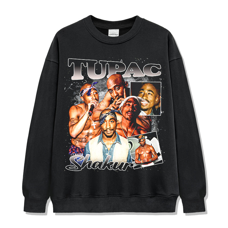 Tupac Shakur Sweatshirt in heavyweight 240gsm cotton