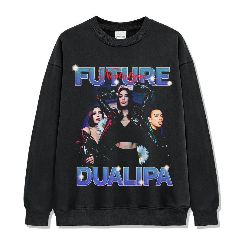 Future Nostalgia By Dua Lipa Sweatshirt tribute tee in heavyweight cotton