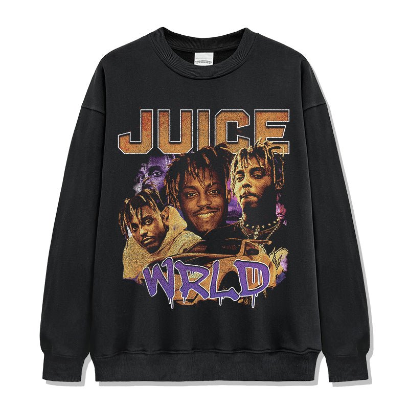 Juice WRLD Sweatshirt tribute tee in heavyweight cotton