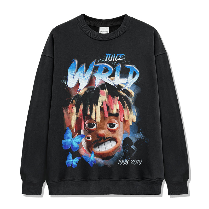 Juice WRLD Sweatshirt tribute tee in heavyweight cotton