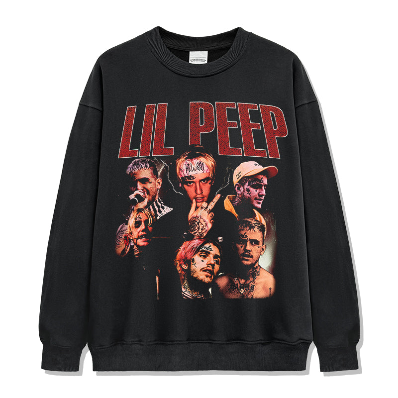 Lil Peep Sweatshirt tribute tee in heavyweight cotton
