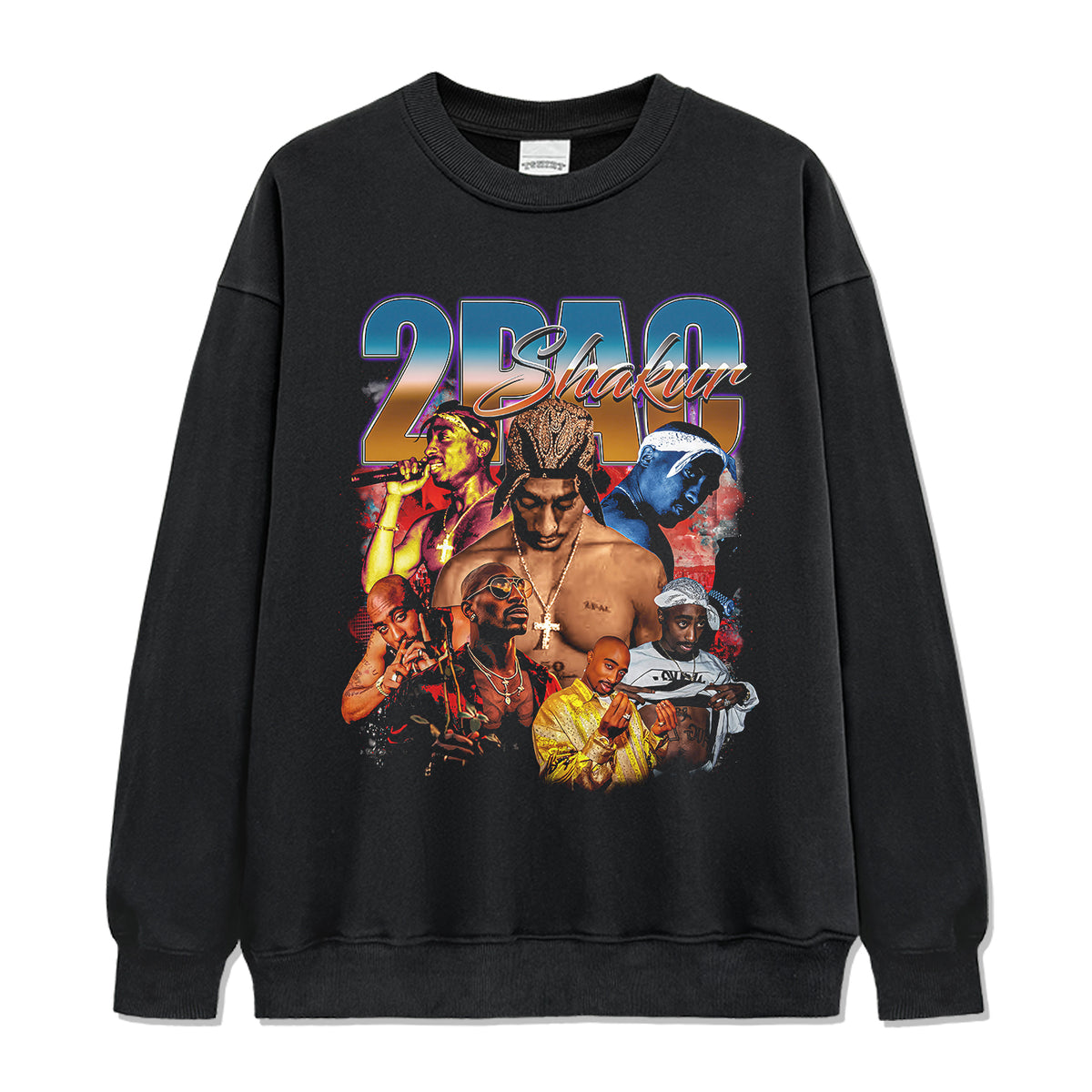 Tupac Shakur Sweatshirt tribute tee in heavyweight cotton