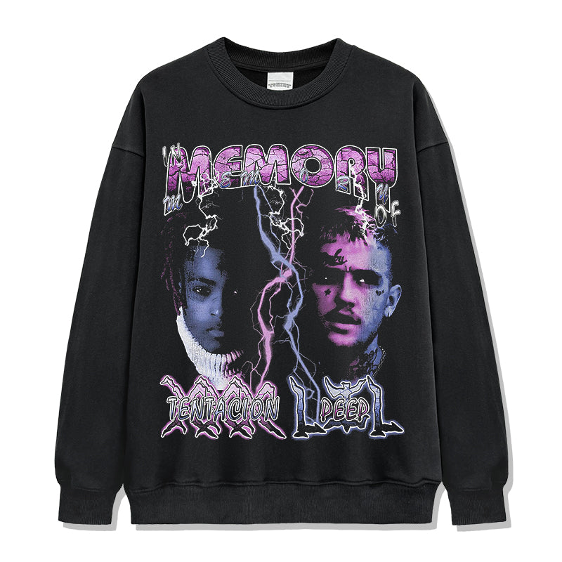 Memory By XXXTentacion & Lil Peep Sweatshirt tribute tee in heavyweight cotton