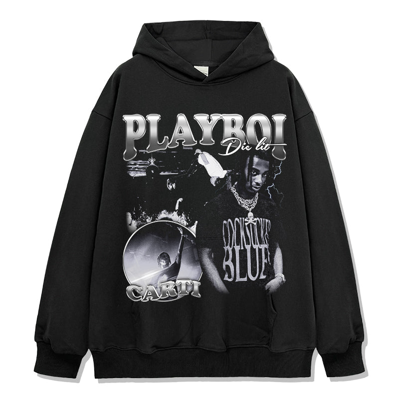 Playboi Carti Hoodie tribute hoodie in heavyweight cotton