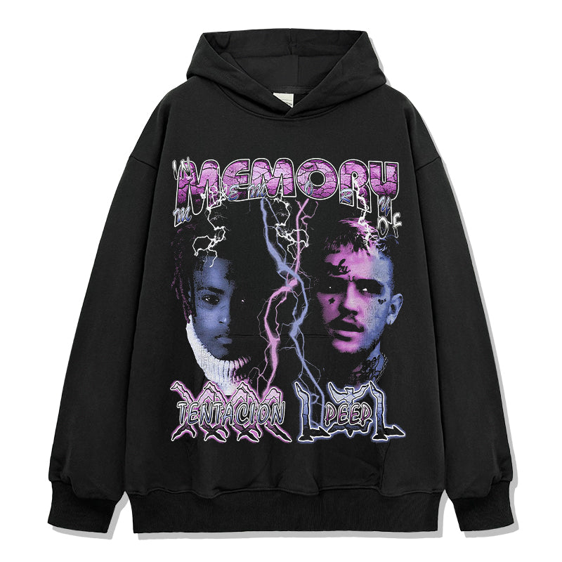 Memory By XXXTentacion & Lil Peep Hoodie tribute hoodie in heavyweight cotton