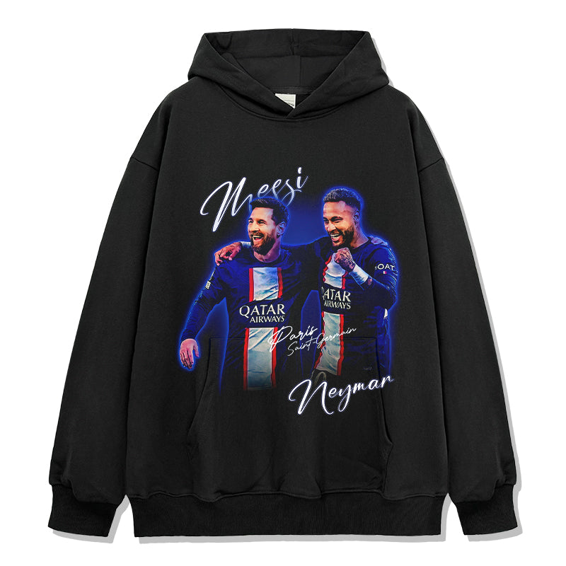 Messi, Neymar "Paris Saint-Germain" Hoodie tribute hoodie in heavyweight cotton