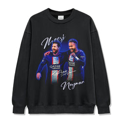 Messi, Neymar "Paris Saint-Germain" Sweatshirt tribute tee in heavyweight cotton