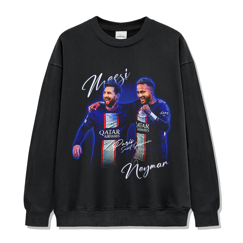 Messi, Neymar "Paris Saint-Germain" Sweatshirt tribute tee in heavyweight cotton