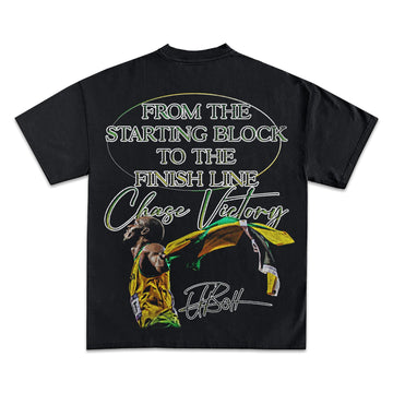 Usain Bolt Back Design Graphic TEE