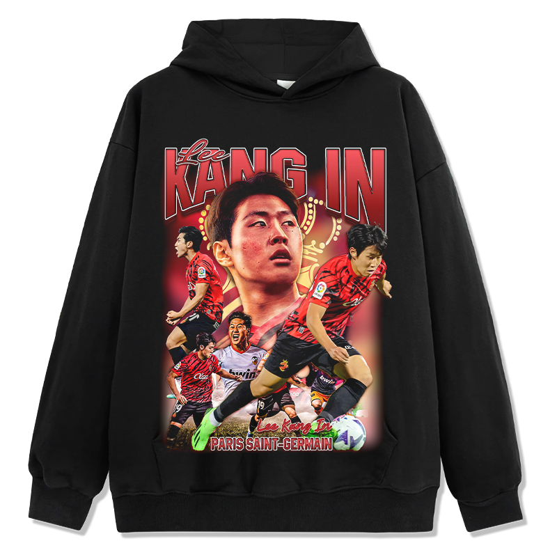 Lee Kang-In "Paris Saint-Germain"Hoodie tribute hoodie in heavyweight cotton