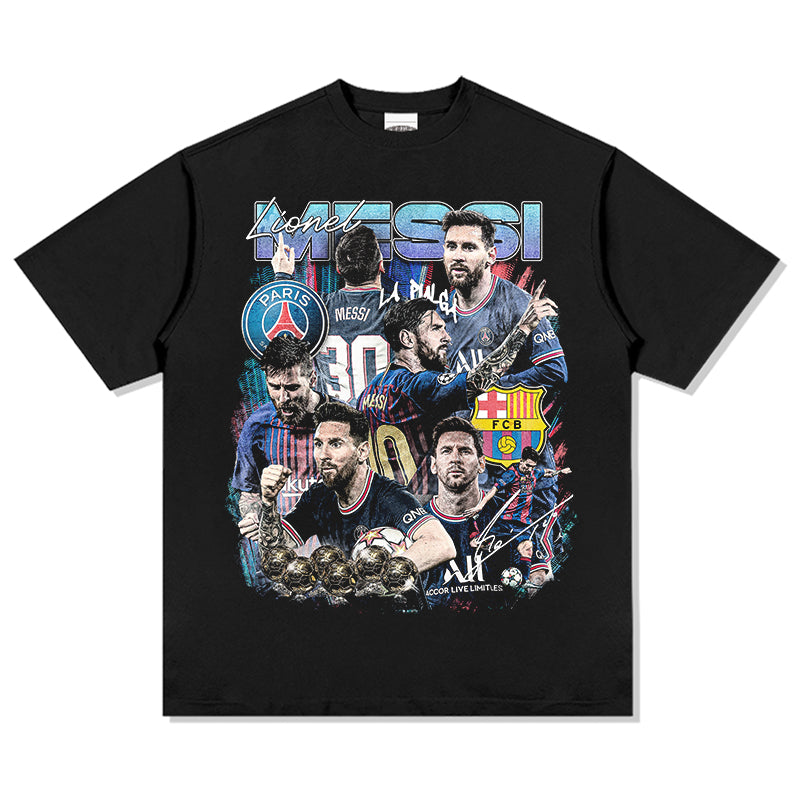 Lionel Messi “Signature” Tee tribute tee in heavyweight cotton