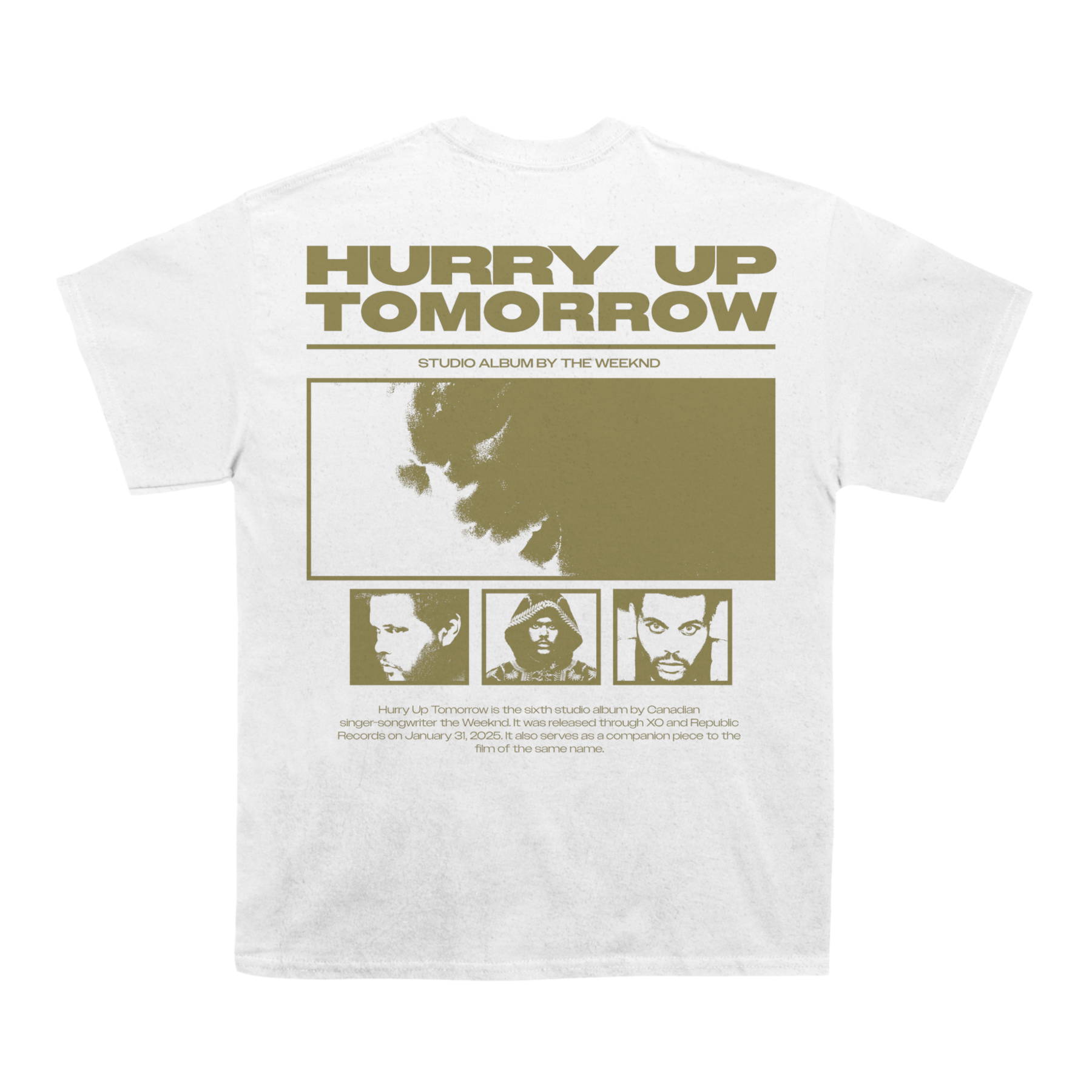 The Weeknd "Hurry Up Tomorrow" Back Design TEE