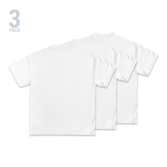 Men's 3-Pack Heavyweight Blank White TEE
