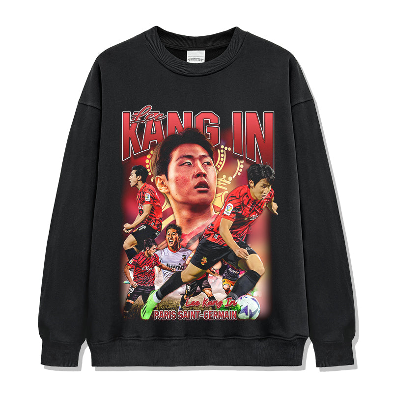 Lee Kang-In "Paris Saint-Germain" Sweatshirt tribute tee in heavyweight cotton