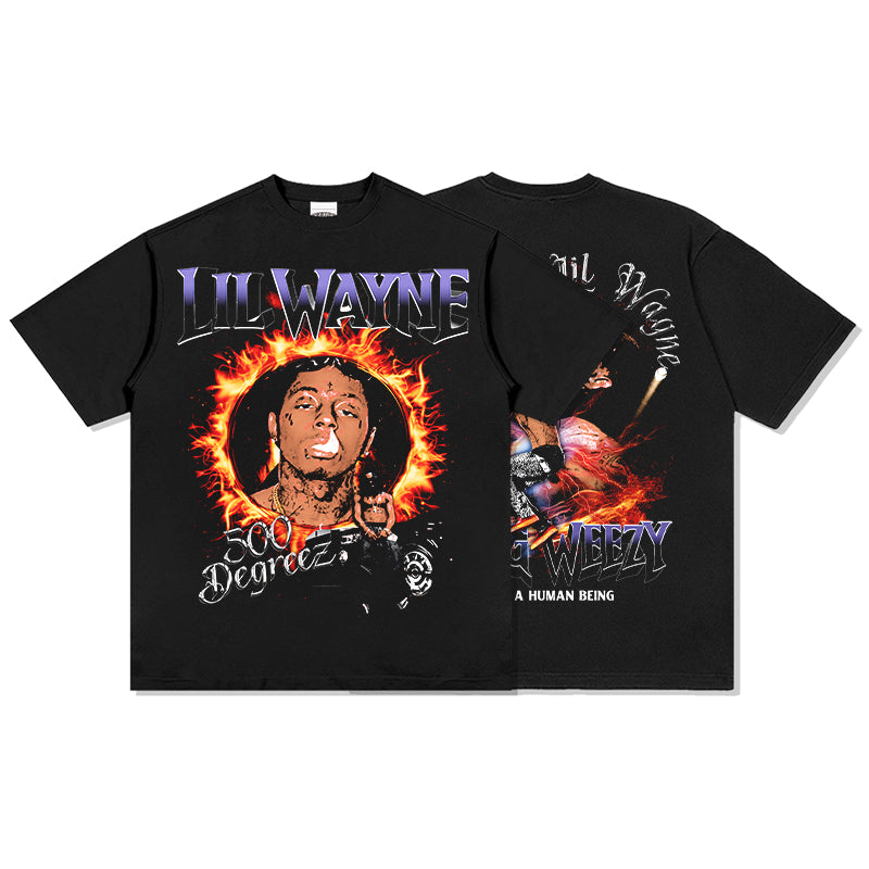 500 Degreez By Lil Wayne Tee tribute tee in heavyweight cotton