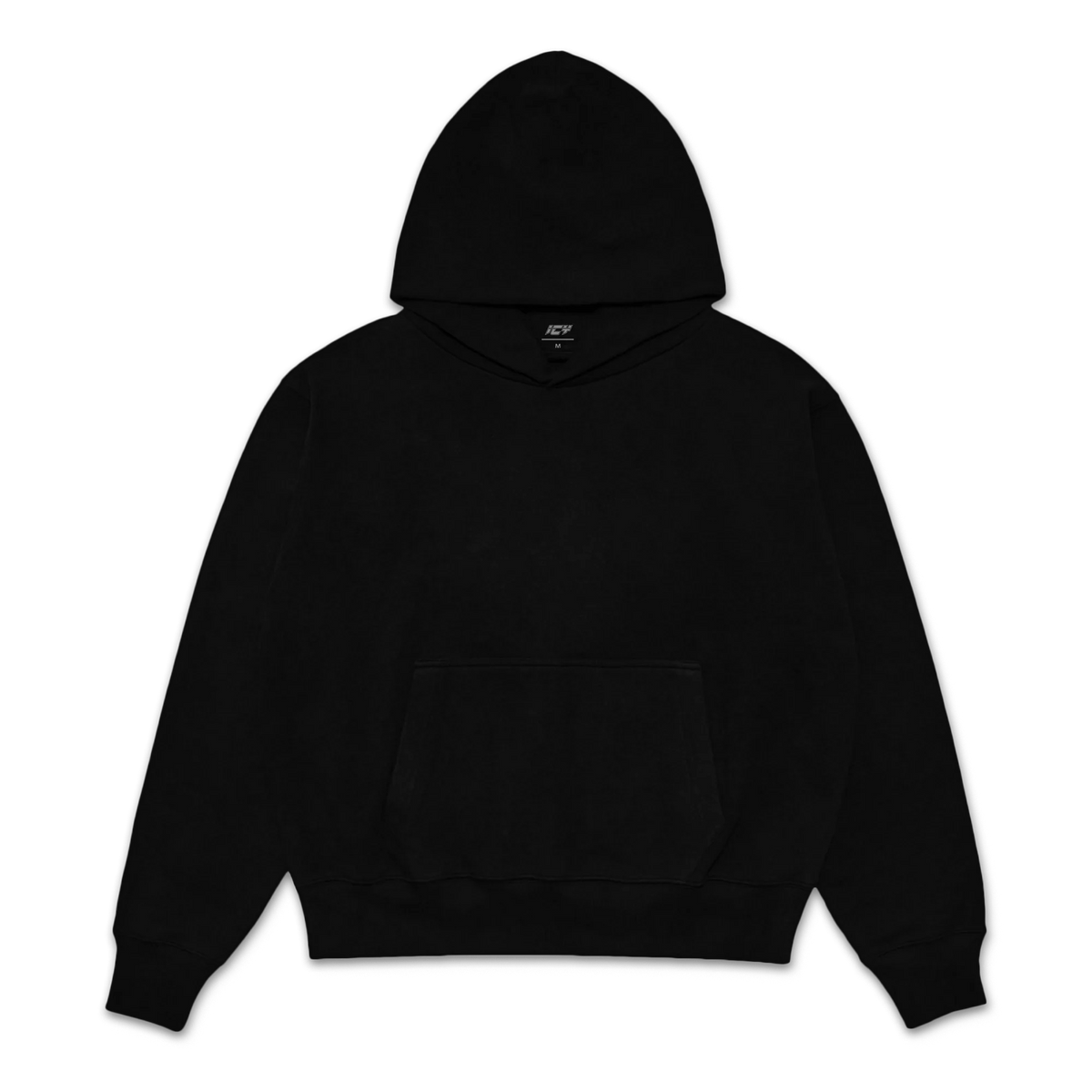 Custom Print Hoodie — Black front