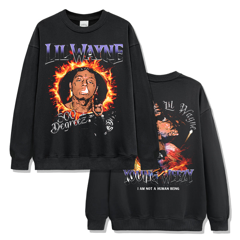 500 Degreez By Lil Wayne Sweatshirt in heavyweight 240gsm cotton