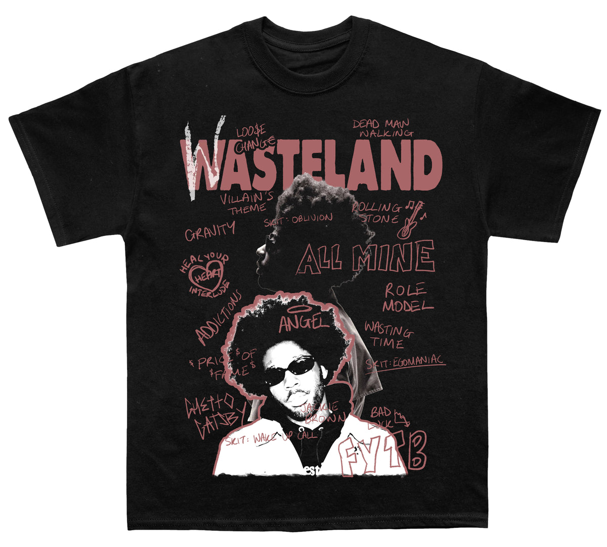 Brent Faiyaz "Wasteland Sketchbook" TEE - view 2