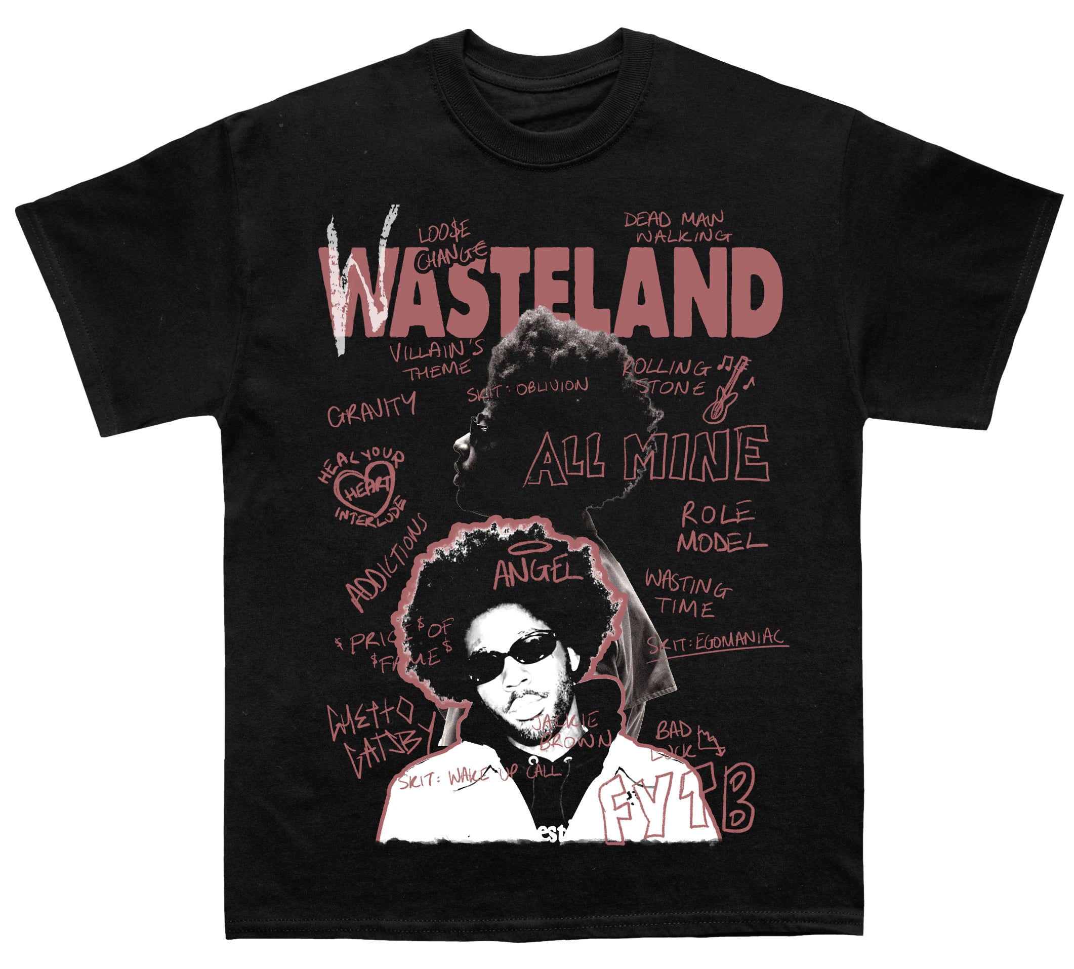 Brent Faiyaz "Wasteland Sketchbook" TEE - view 2
