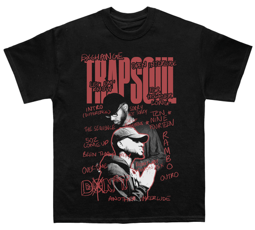 Bryson Tiller "Trapsoul" Sketchbook Tee tribute tee in heavyweight cotton