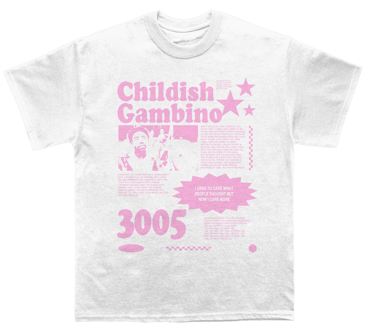 Childish Gambino "3005" Tee tribute tee in heavyweight cotton
