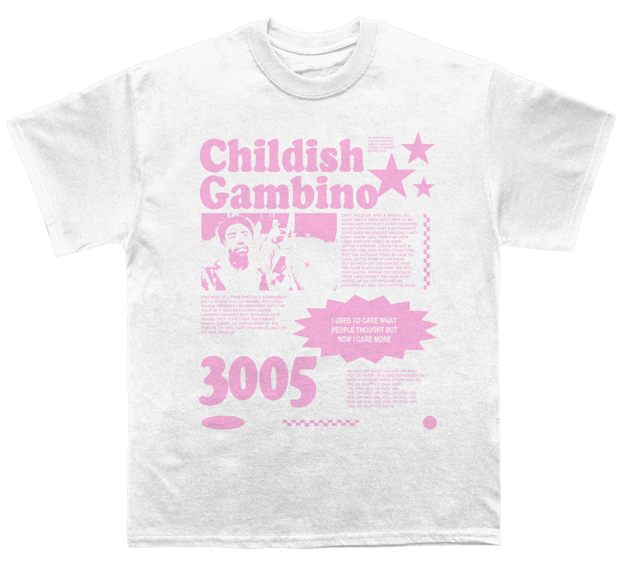 Childish Gambino "3005" Tee tribute tee in heavyweight cotton