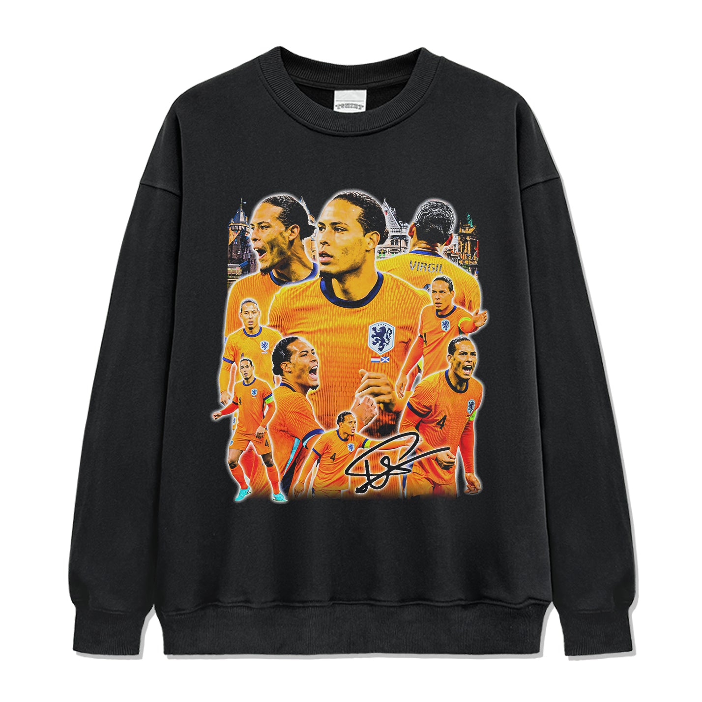 Virgil van Dijk Liverpool and Netherlands captain fan-made graphic sweatshirt designed in Toronto by 6ix Merchandise
