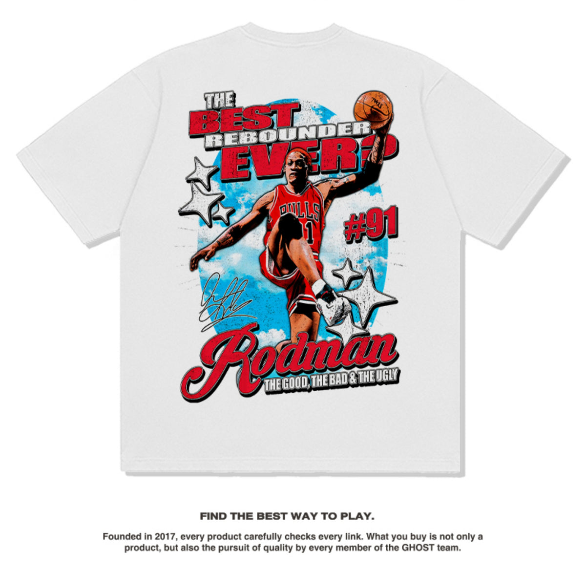 Dennis Rodman TEE NBA 2024 - view 2