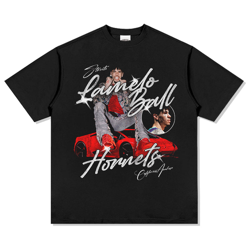 Three-ball Red Lamborghini LaMelo Ball TEE NBA 2024 - view 3