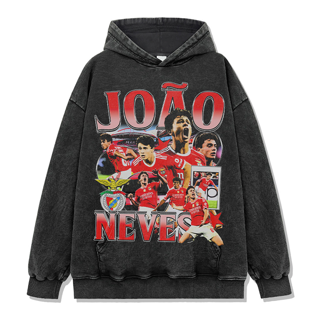 João Neves Hoodie - Washed Black