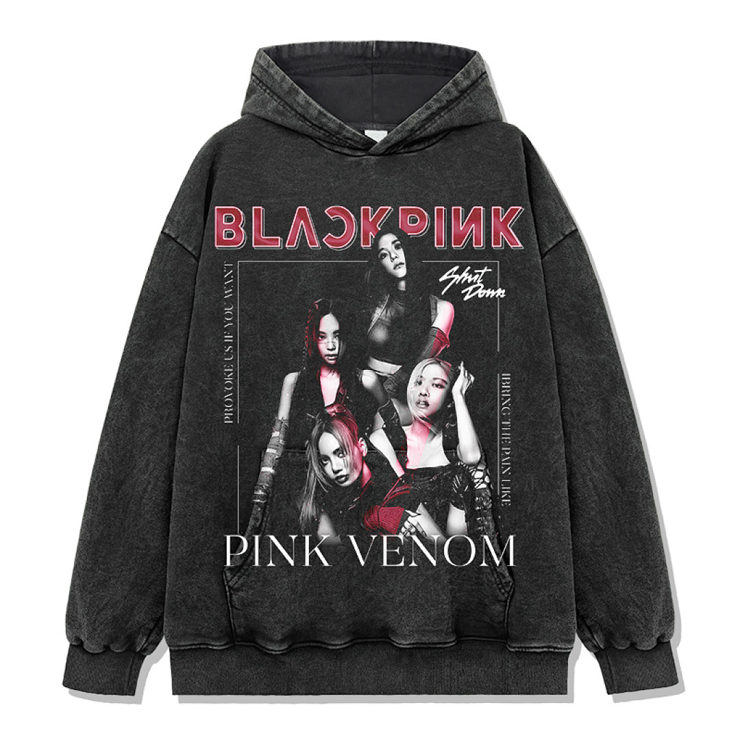 BLACKPINK Hoodie - Washed Black