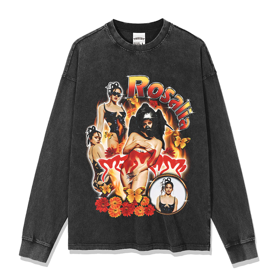 Rosalía Sweatshirt - Washed Black